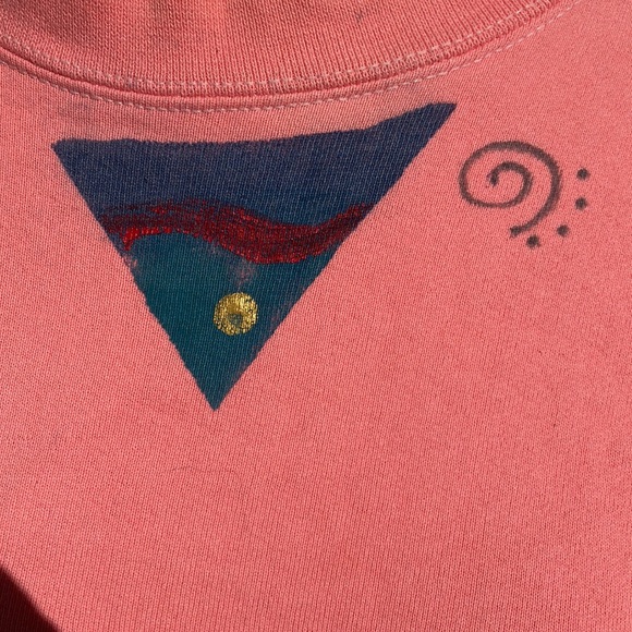 Vintage 80s 90s Pink Geometric Sweatshirt - Picture 2 of 8
